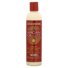 Creme Of Nature, Сертифицированное натуральное аргановое масло из Марокко, увлажняющий лосьон для волос с маслом, 250 мл (8,5 жидк. Унции)