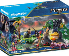 Игровые наборы  Игровой набор с элементами конструктора Playmobil Pirates 70414 Пиратский остров с сокровищами