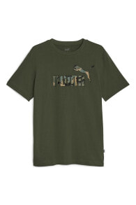 Essential Erkek Yeşil Günlük Stil T-shirt 67594231