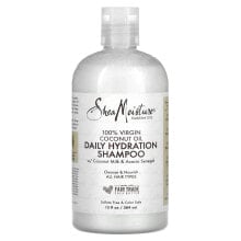 Шампуни для волос SheaMoisture, Daily Hydration Shampoo with Coconut Milk & Acacia Senegal, 13 fl oz (384 ml)