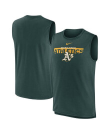 Men's Green Oakland Athletics Knockout Stack Exceed Performance Muscle Tank Top