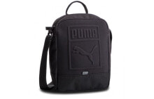 PUMA 简约休闲 织物 手提单肩斜挎包 男女同款 黑色 / Сумка Puma Diagonal Bag 075582-01