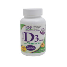 Витамин D michael's Naturopathic Programs Vitamin D3 with Vitamin K2 Витамин D3 (5000 МЕ) с витамином K2 90 мкг  90 жевательных таблеток со вкусом абрикоса