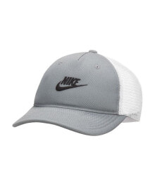 Nike men's Gray Futura Lifestyle Rise Trucker Adjustable Hat