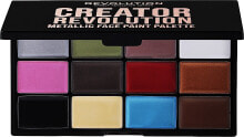 Schminkpalette für das Gesicht mit 6 Metallic-Farben - Revolution Creator Revolution Metallic Face Paint Palette