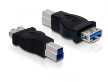 DeLOCK USB 3.0 Adapter USB 3.0-B M USB 3.0-A FM Черный 65179