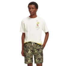 SCOTCH & SODA Dip-Dyed Summer Artwork Short Sleeve T-Shirt