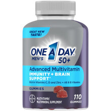 Витаминно-минеральные комплексы One-A-Day Mens 50+ Мультивитаминный комплекс для поддержки здоровья мозга для мужчин старше 50 лет  - 110 мармеладок