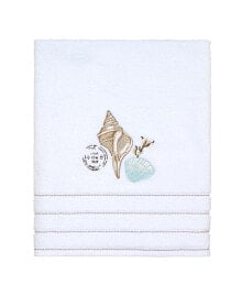 Avanti farmhouse Shell Embroidered Cotton Fingertip Towel, 11