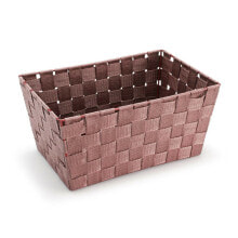 Basket Versa Pink Textile 20 x 15 x 30 cm