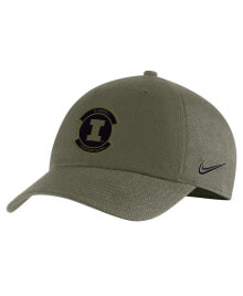 Nike men's Olive Illinois Fighting Illini Military-Inspired Pack Heritage86 Adjustable Hat