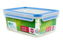 Посуда и емкости для хранения продуктов eMSA CLIP &amp; CLOSE Коробочная версия Прямоугольный 2,3 L Синий, Прозрачный 1 шт 8696971