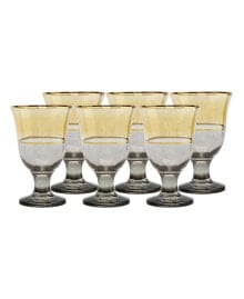 Classic Touch gold Short Stem Glasses, Set of 6