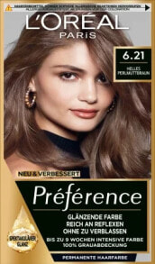 Купить средства для окрашивания волос L'ORÉAL PARIS PRÉFÉRENCE: Haarfarbe 6.21 Helles Perlmuttbraun, 1 St