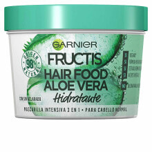 Маски и сыворотки для волос Garnier Fructis Food Aloe Vera Hydrating Hair Mask Увлажняющая маска для волос с экстрактом алоэ вера 390 мл