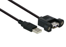 Alcasa USB 2.0 A/A 1 m USB кабель USB A Черный 2511-1E