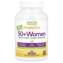 SimplyOne®, 50+ Women Multivitamin + Super Complexes, Iron Free, 90 Tablets