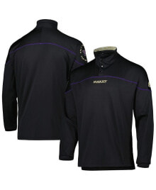 adidas men's Black Washington Huskies AEROREADY Knit Quarter-Snap Jacket