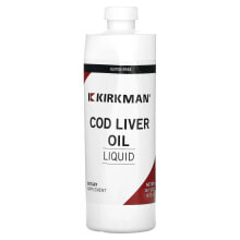 Fish oil and Omega 3, 6, 9 kirkman Labs, Cod Liver Oil Liquid, 16 fl oz (473 ml)