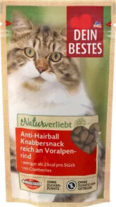 Katzenleckerli Knabbersnack Anti-Hairball mit Rind, Naturverliebt, 50 g купить онлайн