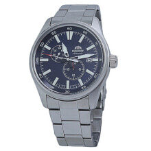 Мужские наручные часы с серебряным браслетом Orient II Automatic Blue Dial Mens Watch RA-AK0401L10B