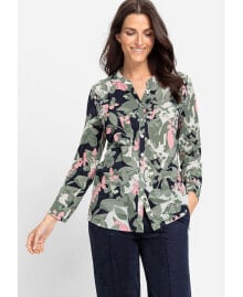 Купить женские блузки и кофточки Olsen: Women's Long Sleeve Floral Camo Shirt