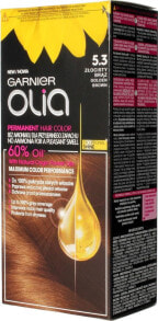 Garnier Olia Permanent Coloration Hair Color No. 5.3 Перманентная крем-краска для волос на масляной основе, оттенок золотой коричневый
