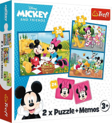 Купить пазлы для детей Trefl: Trefl Puzzle 2w1 + memos Mickey and Friends 93344 Trefl