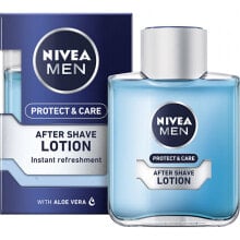 Увлажнение и питание кожи лица Nivea Men Protect & Care After Shave Lotion Лосьон после бритья с алоэ вера  100 мл