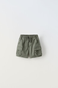 Twill bermuda shorts with multiple pockets