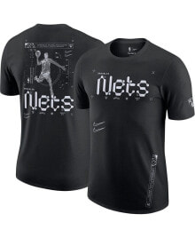 Nike men's Black Brooklyn Nets Courtside Air Traffic Control Max90 T-shirt