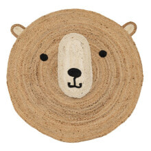 Carpet Bear Beige Natural 100 % Jute 100 x 100 cm