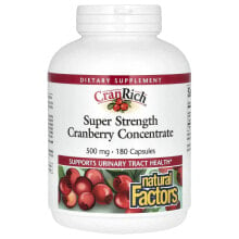 CranRich, Cranberry Concentrate, Super Strength, 500 mg, 180 Capsules