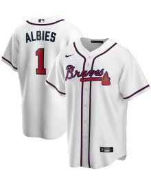 Nike men's Ozzie Albies White Atlanta Braves Home Replica Player Name Jersey