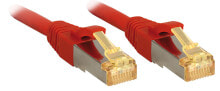 Кабели и разъемы для аудио- и видеотехники Lindy 47296 сетевой кабель 5 m Cat7 S/FTP (S-STP) Красный