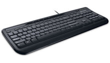 Клавиатуры Microsoft Wired Keyboard 600 клавиатура USB Черный ANB-00019