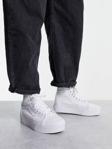 Vans – Sk8-Hi Tapered Stackform – Sneaker in Weiß