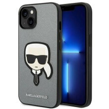 KARL LAGERFELD Klhcp14Msapkhg iPhone 14 Plus15 Plus 6.7 Saffiano Karl`S Head Patch phone case