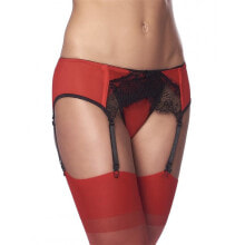Эротическое белье AMORABLE Garter Belt with Thong and Stockings Black and Red