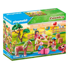 Детские игровые наборы и фигурки из дерева PLAYMOBIL Birthday Party On Ponis Farm