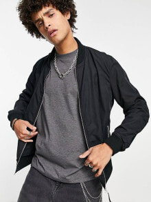 Купить мужские куртки AllSaints: AllSaints Bassett bomber jacket in black