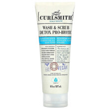 Curlsmith Wash & Scrub Detox Pro-Biotic Shampoo Пробиотический шампунь для мытья и очищения от токсинов, для всех типов волос, шаг 2 - 237 мл