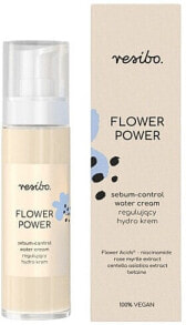 Sebumregulierende und feuchtigkeitsspendende Gesichtscreme mit Säuren aus Hibiskusblüten, Niacinamid und Centella Asiatica - Resibo Flower Power Sebum-Control Water Cream