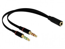 DeLOCK 65967 аудио кабель 0,2 m 3,5 мм 2 x 3,5 мм Черный