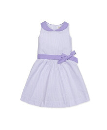 Купить детские платья и сарафаны для девочек Hope & Henry: Girls' Peter Pan Collar Seersucker Dress, Toddler