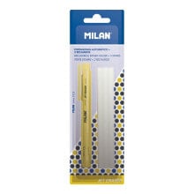 MILAN Blister Pack Jet Eraser Automatic Eraser Holder+3 Spare Erasers