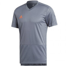 Мужские футболки мужская футболка спортивная серая с логотипом Adidas Condivo 18 Training Jersey M CG0359