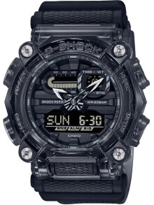 Мужские электронные наручные часы Мужские наручные электронные часы с черным силиконовым ремешком Casio GA-900SKE-8AER G-Shock mens 50mm 20ATM