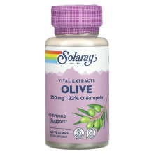 Solaray, Vital Extracts, оливковое масло, 250 мг, 60 растительных капсул