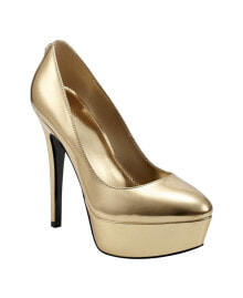 GUESS women's Cador Platform Almond Toe Pumps